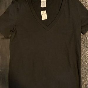 PINK V-neck small NWT